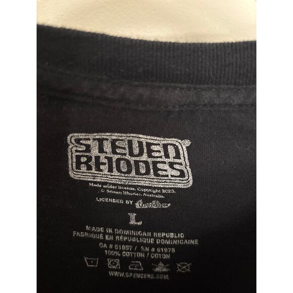 Steven Rhodes T Shirt Mens Large Portal To The Cat Dimension Black Spencer's - Picture 3 of 3